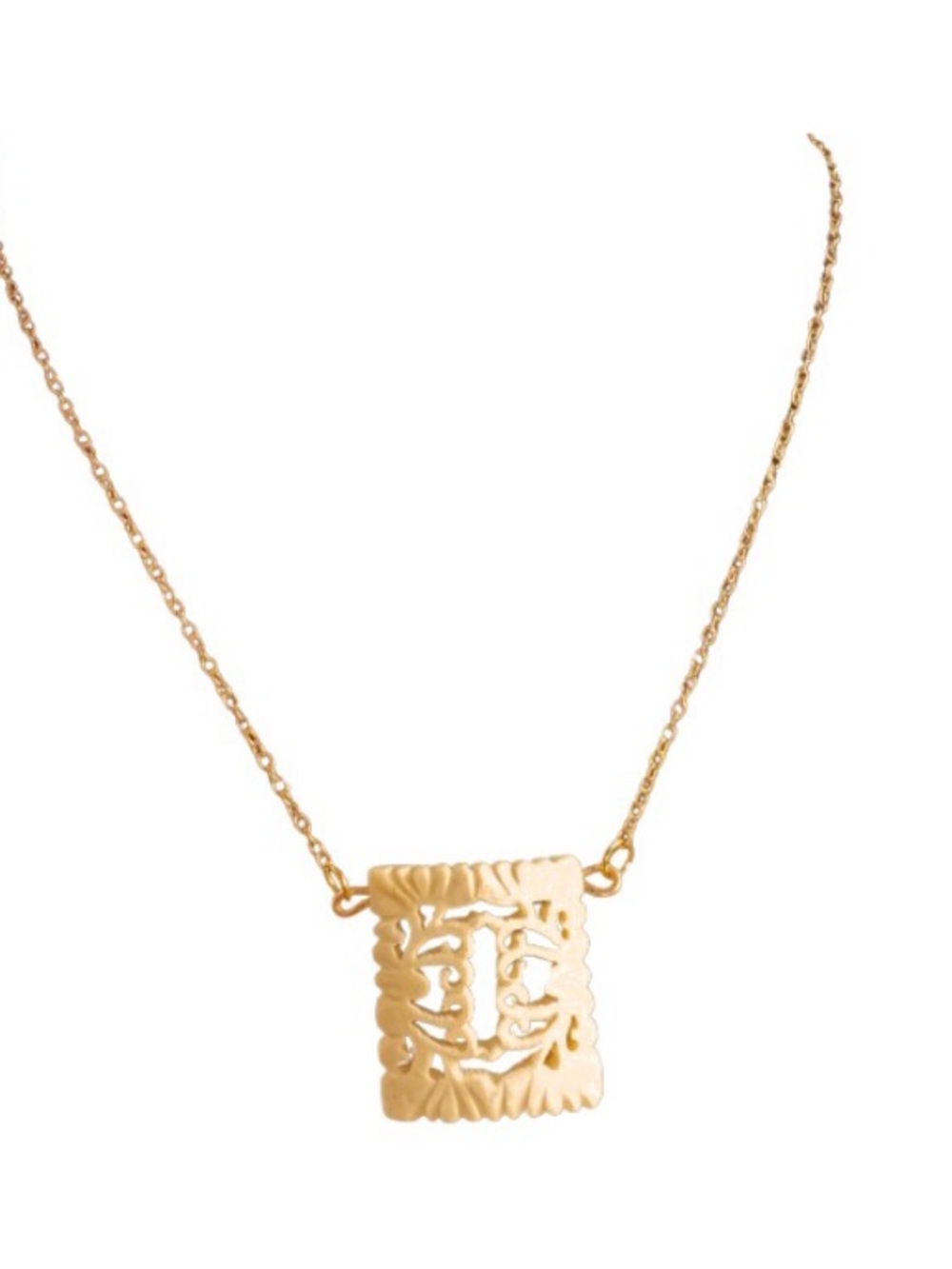 Handmade Very Vintage Ivory Colored Pendant Necklace